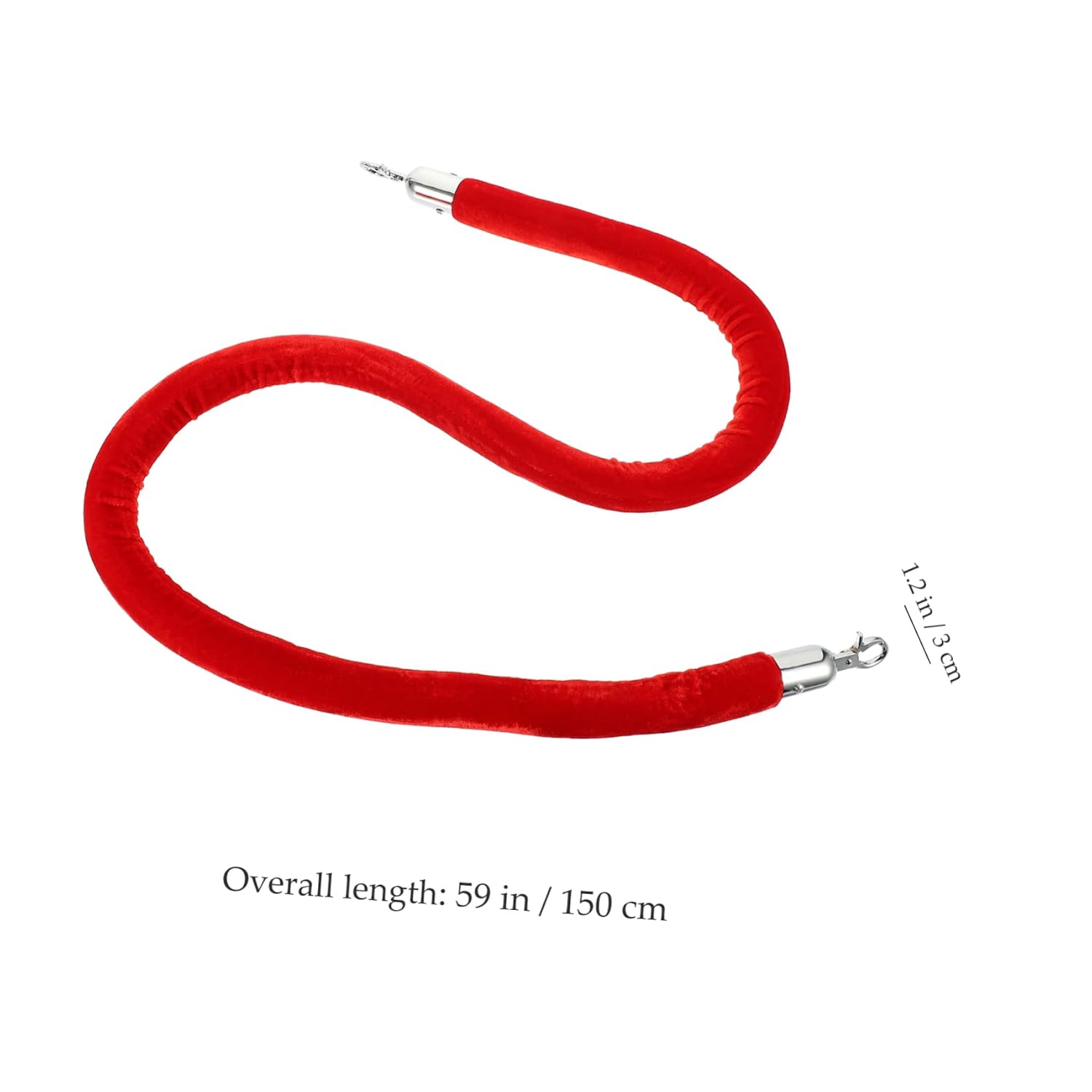 LIFKOME Stanchion Queue Barrier Rope Velour Crowd Control Lanyard for Events Design Wear Resistant for Concerts Carpet Use