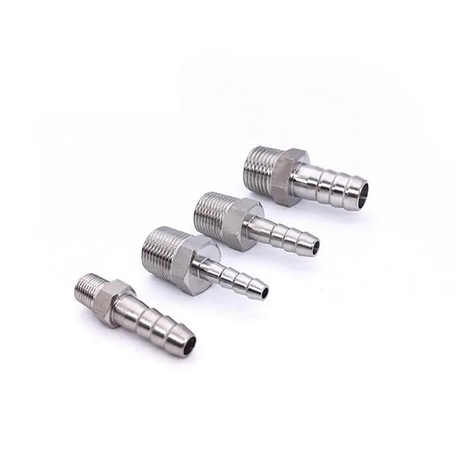 2'' NPT Male Thread x Hose Tail 304 Stainless Steel Water Pipe Fitting Reducer Joint Coupling Connector(52MM_2")