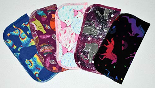1 Ply Printed Flannel 8x8 Inches Little Wipes Set of 5 Whimsical Animals