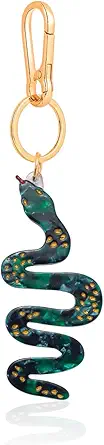 Cute Animal Bag Charm Keychain Set - 3 Designs (Snail, Snake, Worm) with Acrylic Charms & Gold Lobster Clasp