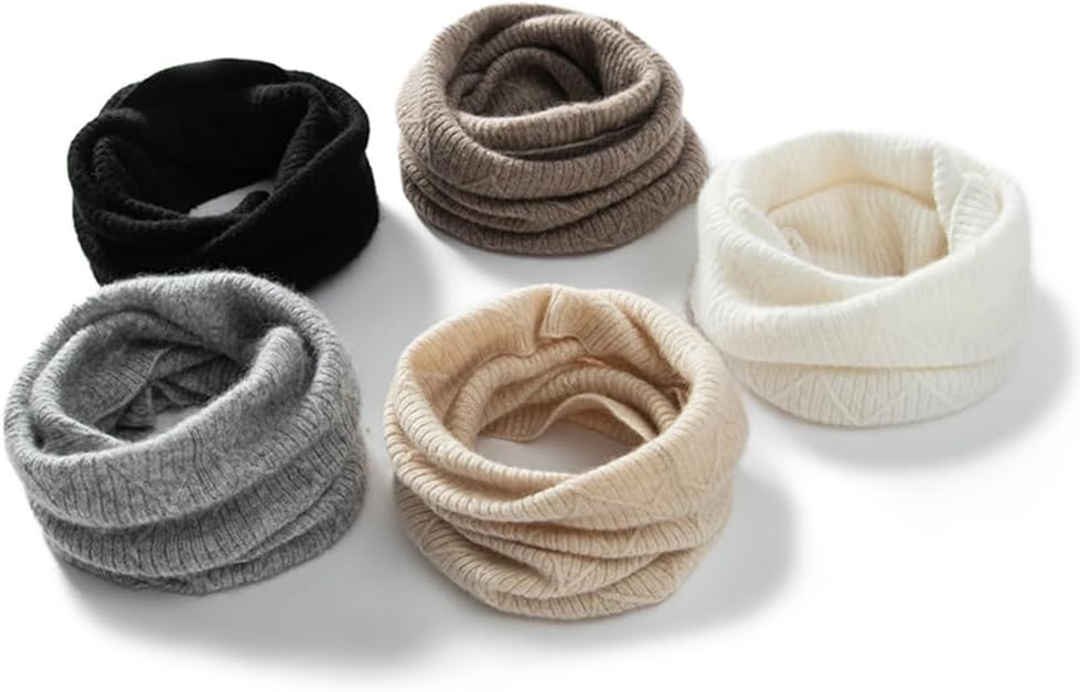 100% Cashmere Neck Gaiter for Men Women Warm Soft Knitted Scarf cold weather SP171