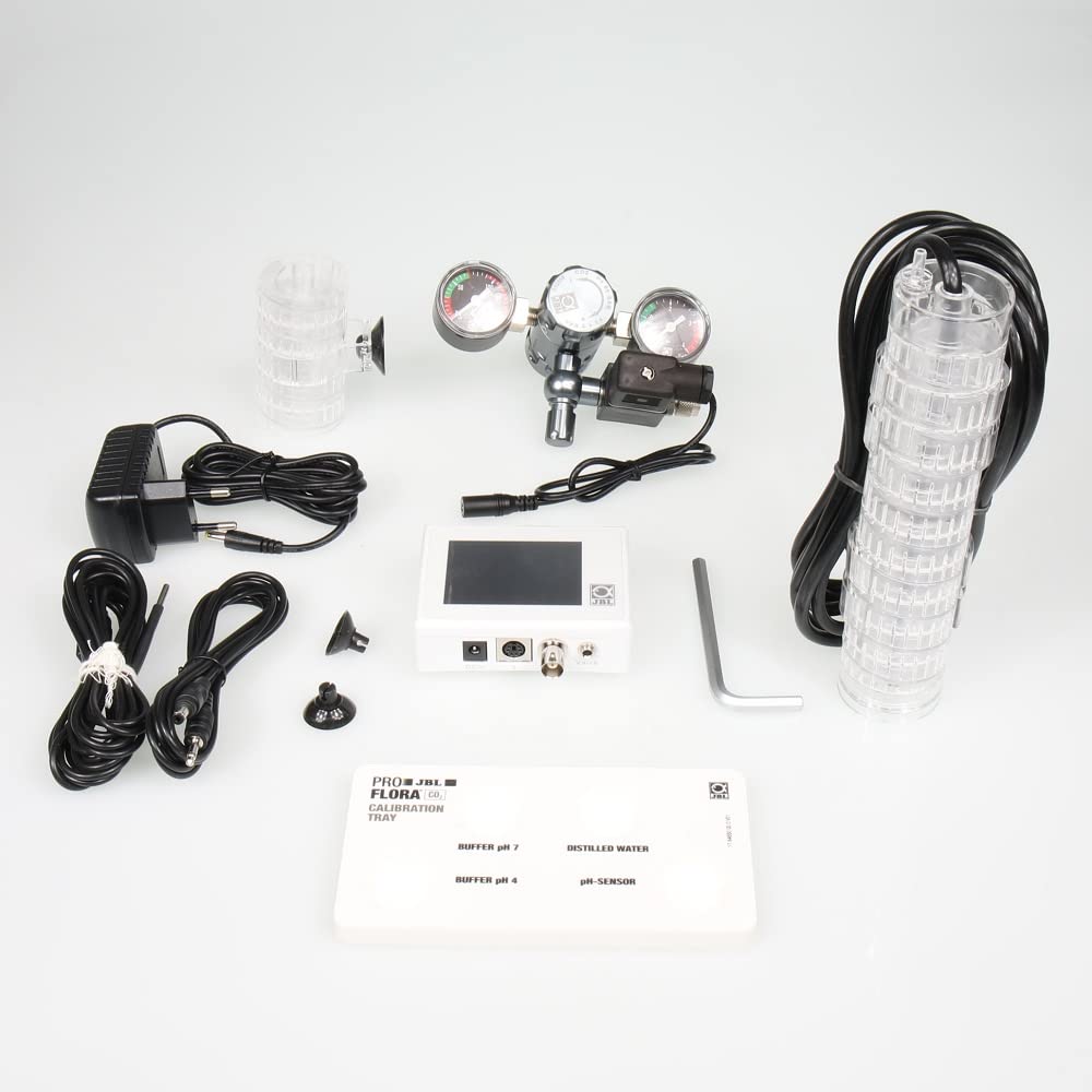 JBL PROFLORA CO2 PROFESSIONAL SET V, CO2-Düngeanlagen-Komplettset für 40-600 l, Mit automatischer CO2- und pH-Steuerung und umfangreichem Zubehör, Ohne CO2-Flasche
