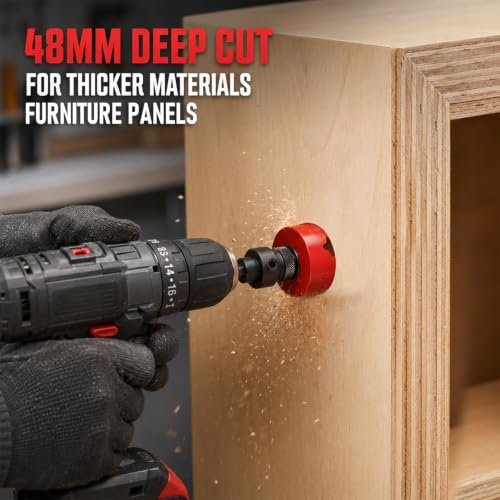 Image of KATA 16PCS Bi-Metal Hole Saw Kit 3 /4 inch-2-1 /2 inch, 48mm Deep Cut, M42 8% Cobalt