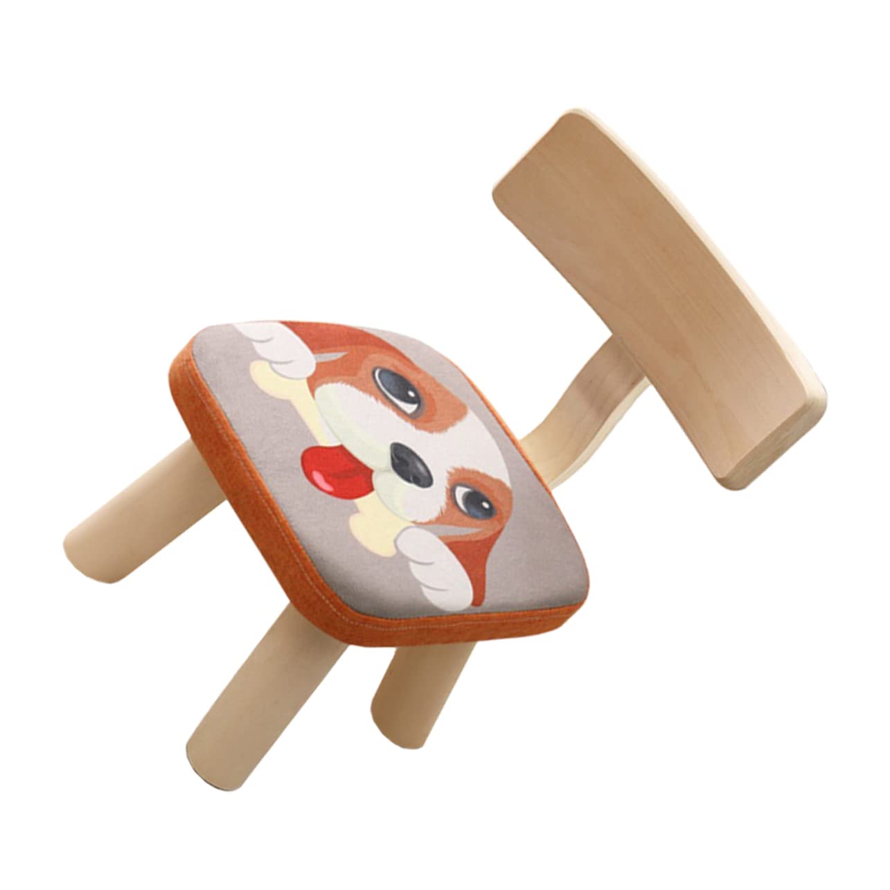 Ciieeo Back Stool with Lovely Puppy Design Fall Chair for Removable Washable Seat Cover Sturdy Safe Stool for Home Use