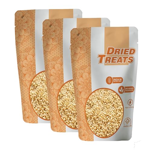 Image of Dried Treats Quinoa Seeds 750g (250g X 3) - High in Protein, Fibre, Iron , Antioxidant & More Nutritions | Gluten-Free | Wholegrain Breakfast Cereal for Energy Boosting | Quinnoa Best for Healthy Breakfast like Upma, Khichdi, pulao and More | Diet food for Weight Management