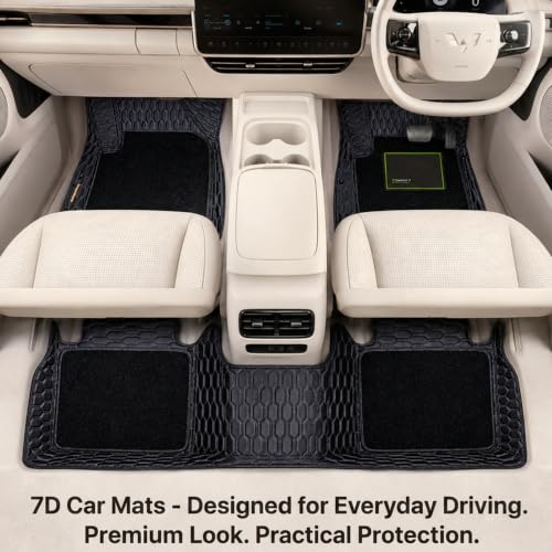 Image of EV MASTER 7D Car Floor Mats for Vinfast VF 6 Hybrid (2026 Onwards) Complete Set | All Weather | Anti-Slip | Luxury Premium Car Mat | Full Coverage | Custom Fitted Car Foot Mats