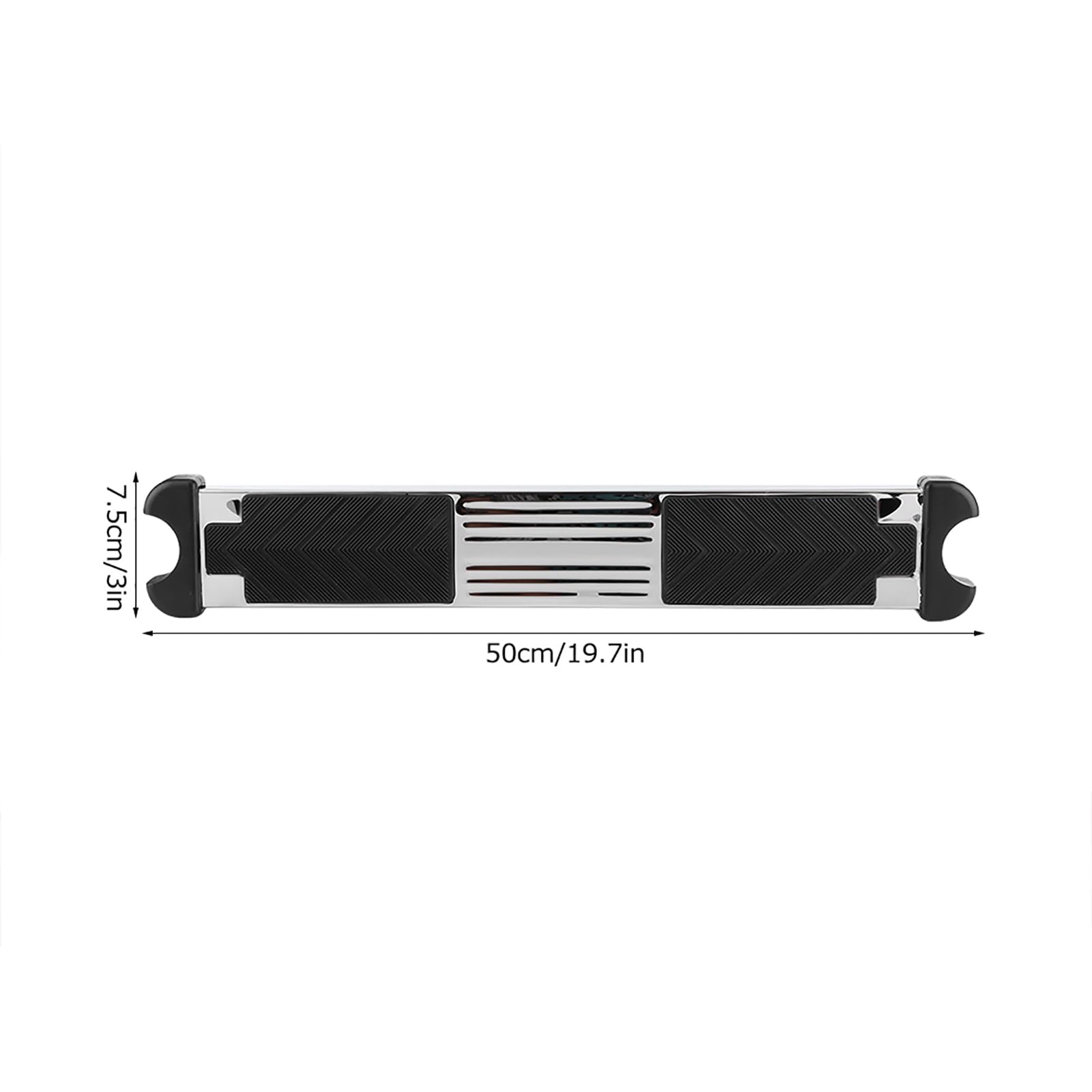 Peldaños de Acero Inoxidable para escaleras de Piscina, peldaño Antideslizante con Almohadilla de Goma, Pedal de Repuesto para SPA, 50 cm (19,7 Pulgadas), escalones para Piscinas