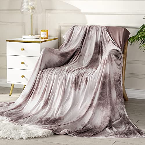 Topcee Cooling Blanket for Night Sweats Decorative Tie Dye, Absorbs Heat to Keep Cool on Warm Nights, Q-Max 0.4 Cooling Blankets for Hot Sleepers, Ultra-Cool Lightweight Sofa Throw Blanket (50'x70')