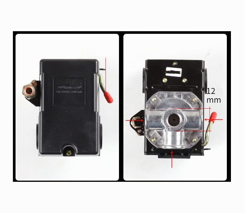 Pressostat pour compresseur d'air, 95-125 psi 220 V 10 A, très résistant, universel, valve de contrôle pour compresseur d'air remplace la valve