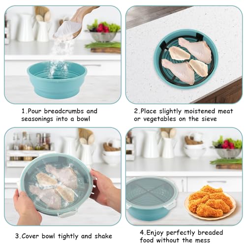 Bowl de silicona plegable con tapa 23.8 cm miniatura 5