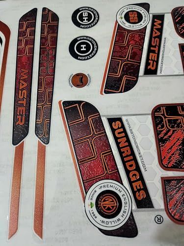 Image of Cottontail Cricket Bat Sticker 4D Embossed English Willow | Fiber Tape Sports Accessories Protection | DR Red