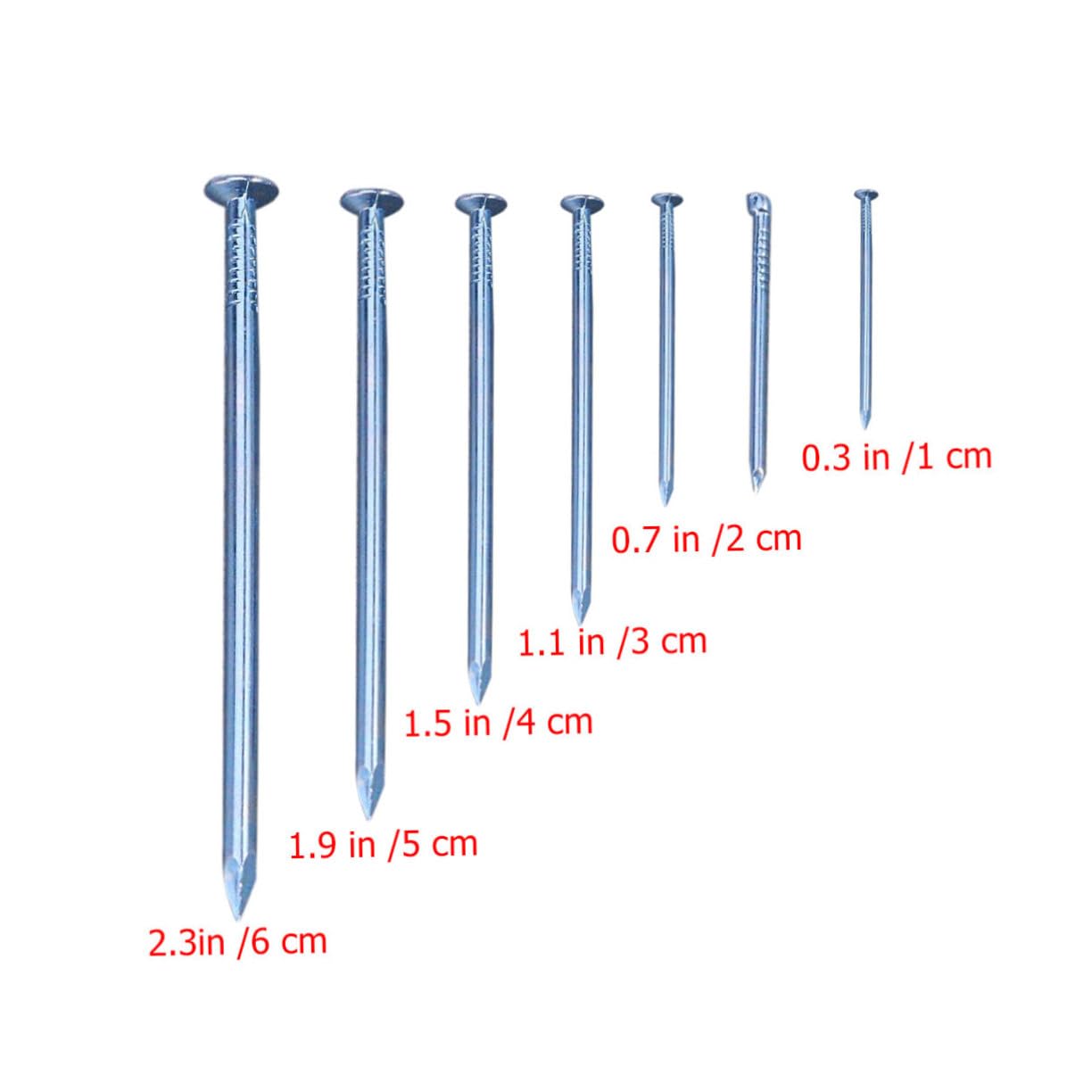 HOMOCONO Vintage Nails for Upholstery 240 Pcs Assorted Round Iron Nails Kit for Diy