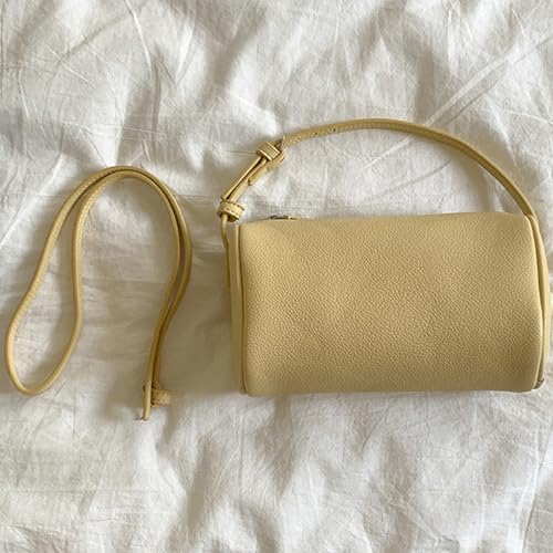 Women's Cylindrical Shoulder Bag PU Leather Shoulder Bags with Adjustable Strap and Spacious Interior for Daily Use4
