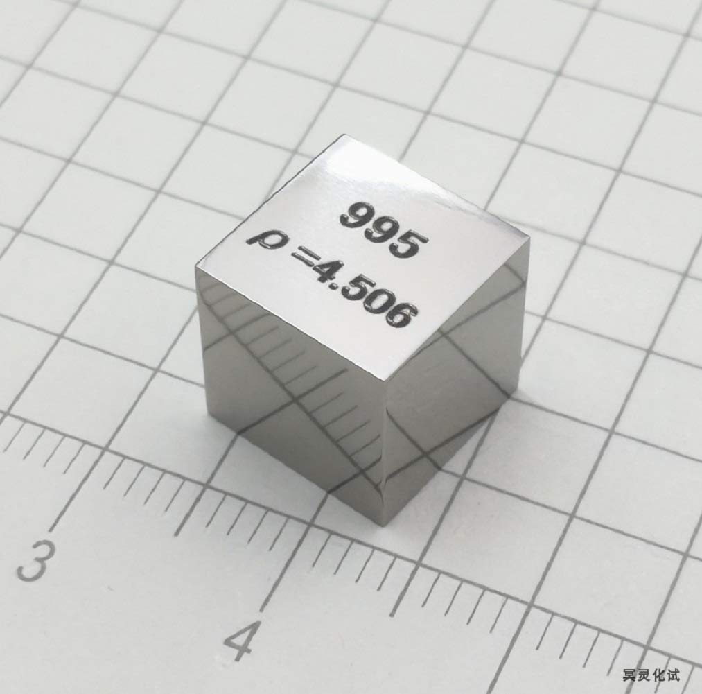 Titanium cubo, 10mm Ti Blocco per Elemento Collezione Lab Experiment Materiale Hobbies Simple Sospispy Block Display Fai da Te,Mirror polishing