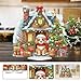 Starnearby DIY Diamond Painting Weihnachten Tisch Deko, 5D Diamant Painting Weihnachten Neu, Diamond Painting Winter Stehend Kunst Set für Anfänger Hausgeschenk Deko (Hundehütte)