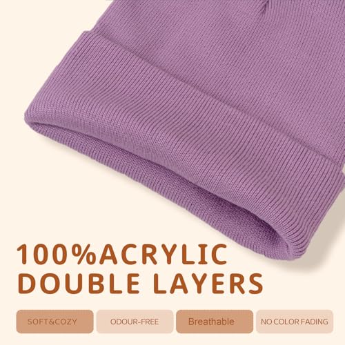 Image of ZOORON Kids Beanie Boys Girls Beanies Children Winter Hats Children Knit Warm Caps Kids Soft Beanie Cap