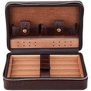 Sigarendoos draagbare Humidor massief ceder sigarenkoker, sigarendoos, handgemaakte beschermende houder tabaksdoos…