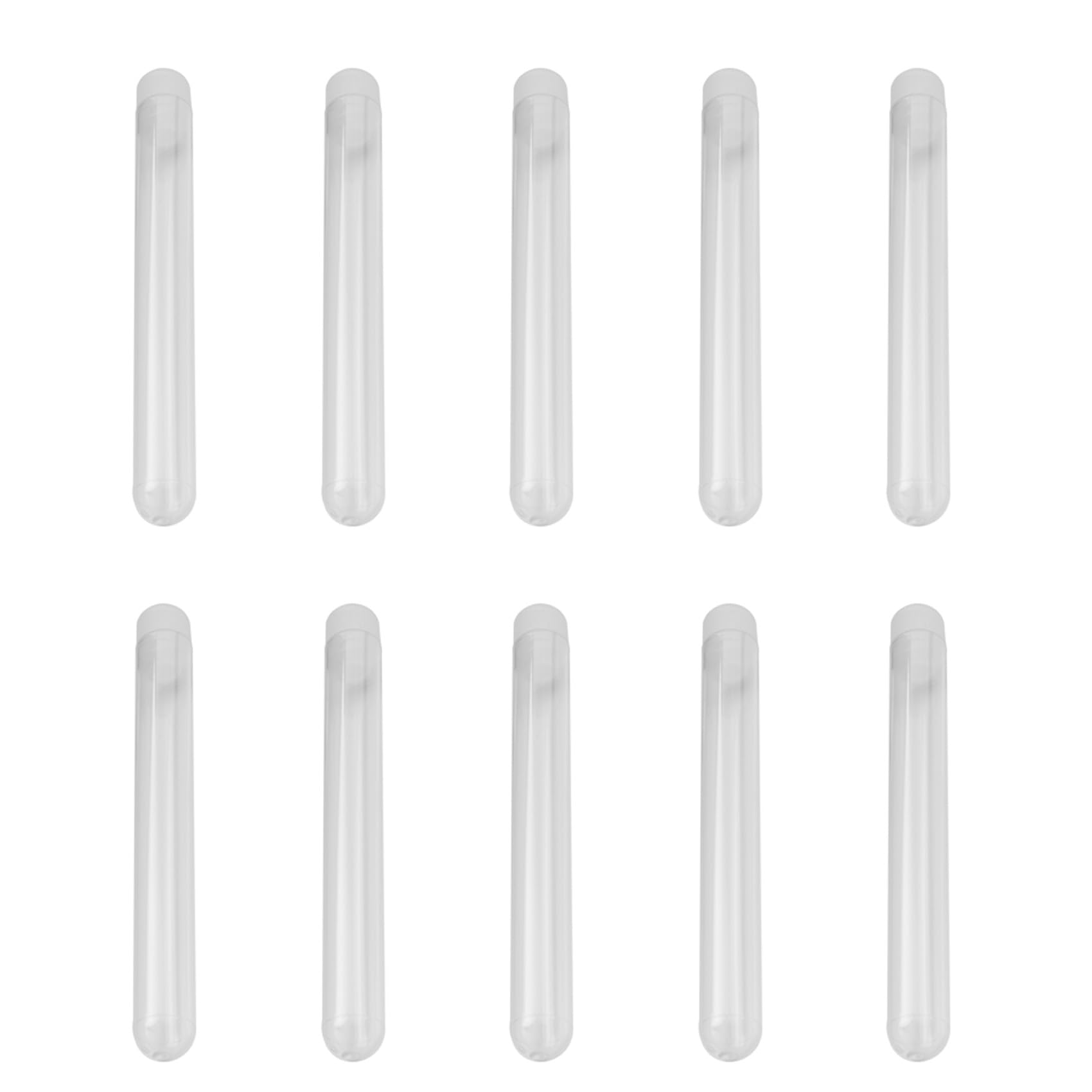 Fiale di Provette nel Plastica Trasparente da Laboratorio Trasparenti da 1000 Pezzi 12X1000Mm con Tappi Un Pressione Forniture per Laboratorio Scolastico