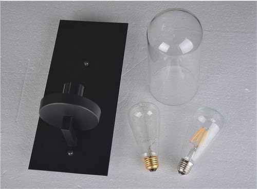 Miniatura 7 de Lámpara de pared de cristal industrial retro, lámpara de pared rústica para decoración de interiores, para sala de estar, dormitorio, baño, pasillo,