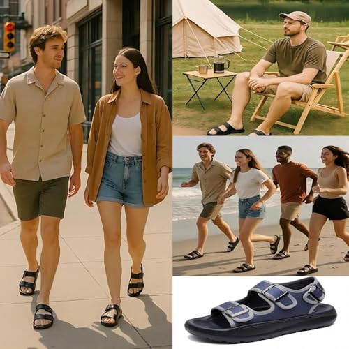 Asifn Men's Casual Summer Sandals Adjustable Comfortable Outdoor Hiking Beach Non-Slip Buckle Lightweight Waterproof Slippers4