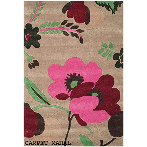 Image of Carpet Mahal Export Quality Handmade Tuffted Pure Woollen Carpet for Hall Living Room Bedroom Size 10 x 14 feet (300X425 Cm) Color-Multi