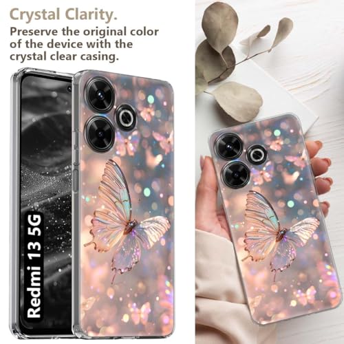 Image of Fashionury Soft Silicone Designer Printed Full Protection Printed Back Case Cover for Redmi 13 5G -D3164