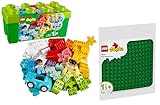 Lego DUPLO Lot de 2 pièces : boîte en pierre (10913) + plaque de construction verte (10460)   Lot de blocs de construction pour enfants à partir de 18 mois