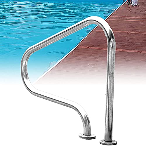 Barandal para piscina acero inoxidable 80x27x80 cm miniatura 1