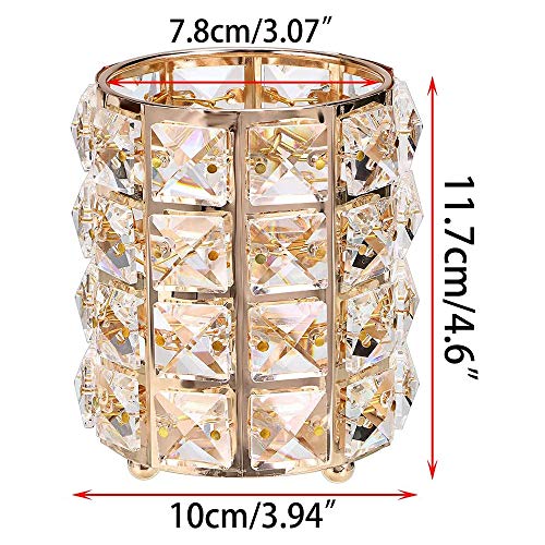 POFET - Porta pennelli da trucco, 10 cm, colore