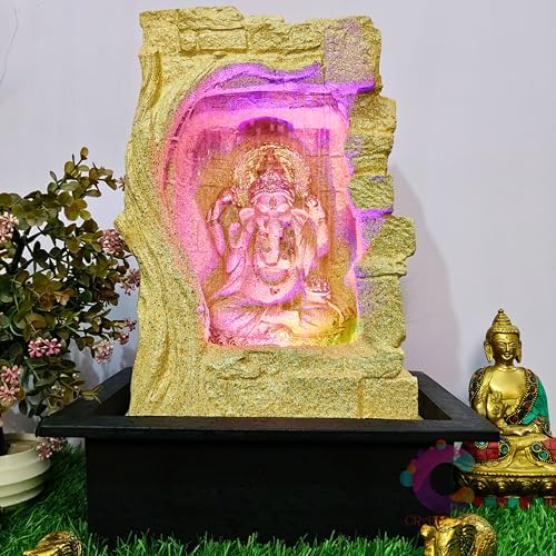 Image of Decorative Water Fountain for Home Decor, Office, Indoor & Outdoor, Garden, Puja Room, Vaastu, Reception, Spa, Gifting. (Shower Ganesha C-015)