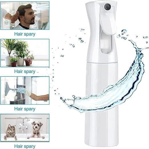 Miniatura 6 de Paquete de 3 botellas de spray continuo para el cabello, botella de spray de agua para peinar el cabello, mascotas, plantas, limpieza, nebulización