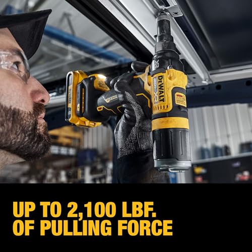 DEWALT 20V MAX XR Cordless Rivet Tool, 3/16", Battery and Charger Included (DCF403D1)