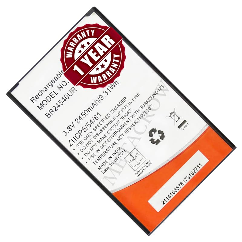 Image of Original BR24540UR Battery Compatible for Intex Aqua S3 - (2450mAh) - 1 Year Warranty JK1
