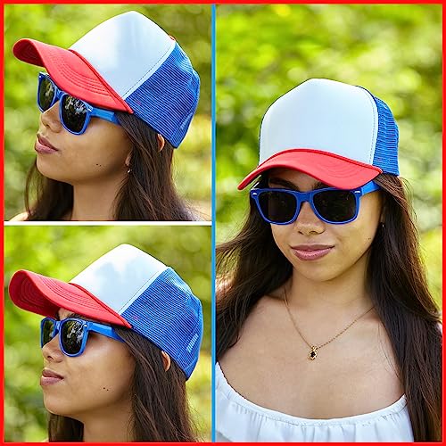 Image of Funky Junque Blank Mesh Foam Lightweight Snapback Trucker Hat | Lightweight Foam Trucker Hat with Breathable Mesh Back, Golf Beach and Street Style, Trendy Trucker Hats for Men