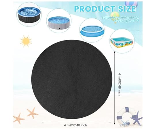 YumSur Bodenplane für Pools,Poolmatten Schutzboden, 4.6m Poolunterlage, Bodenschutzplane Swimmingpool,Verhindert Löcher Und Verlängert Die Lebensdauer Der Auskleidung
