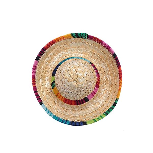 Awocan pet straw hat funny mexican sombrero cap party decorations for birthday for small pets/puppy/cat - image 4