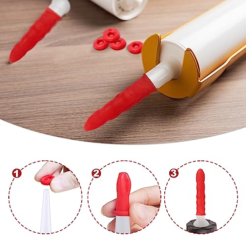 Image of 20pcs Caulk Cap, Caulking Cap Covers Caulk Saver Caps for Sealing Caulk Pipes with 2 Reusable Piercing Needles Caulk Tube Sealer Caps Caulking Tube Kit for Sealing and Preserving Caulk Tube