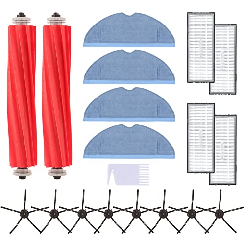 CRAVERLAND Juego de accesorios compatible con Roborock S7, S7 MaxV Plus, S7 MaxV Ultra, S7 MaxV, kit de accesorios de repuesto, 4 filtros, 8 cepillos laterales, 2 cepillos principales Cover