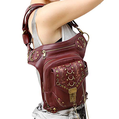 FiveloveTwo® Men Women Multi-purpose Tactical Drop Leg Arm Bag Pack Hip Belt Waist Messenger Shoulder Fanny Packs Steampunk Bag Wallet Purse Pouch Bag Red Brown steampunk buy now online FiveloveTwo® Men Women Multi-purpose Tactical Drop Leg Arm Bag Pack Hip Belt Waist Messenger Shoulder Fanny Packs Steampunk Bag Wallet Purse Pouch Bag Red Brown steampunk buy now online