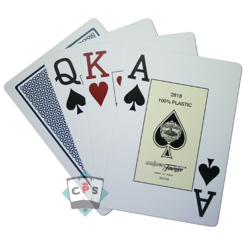 Fournier - Pokerkarten aus Kunststoff Nº 2800 (2 Jumbo Index) - Blau – Bild 4