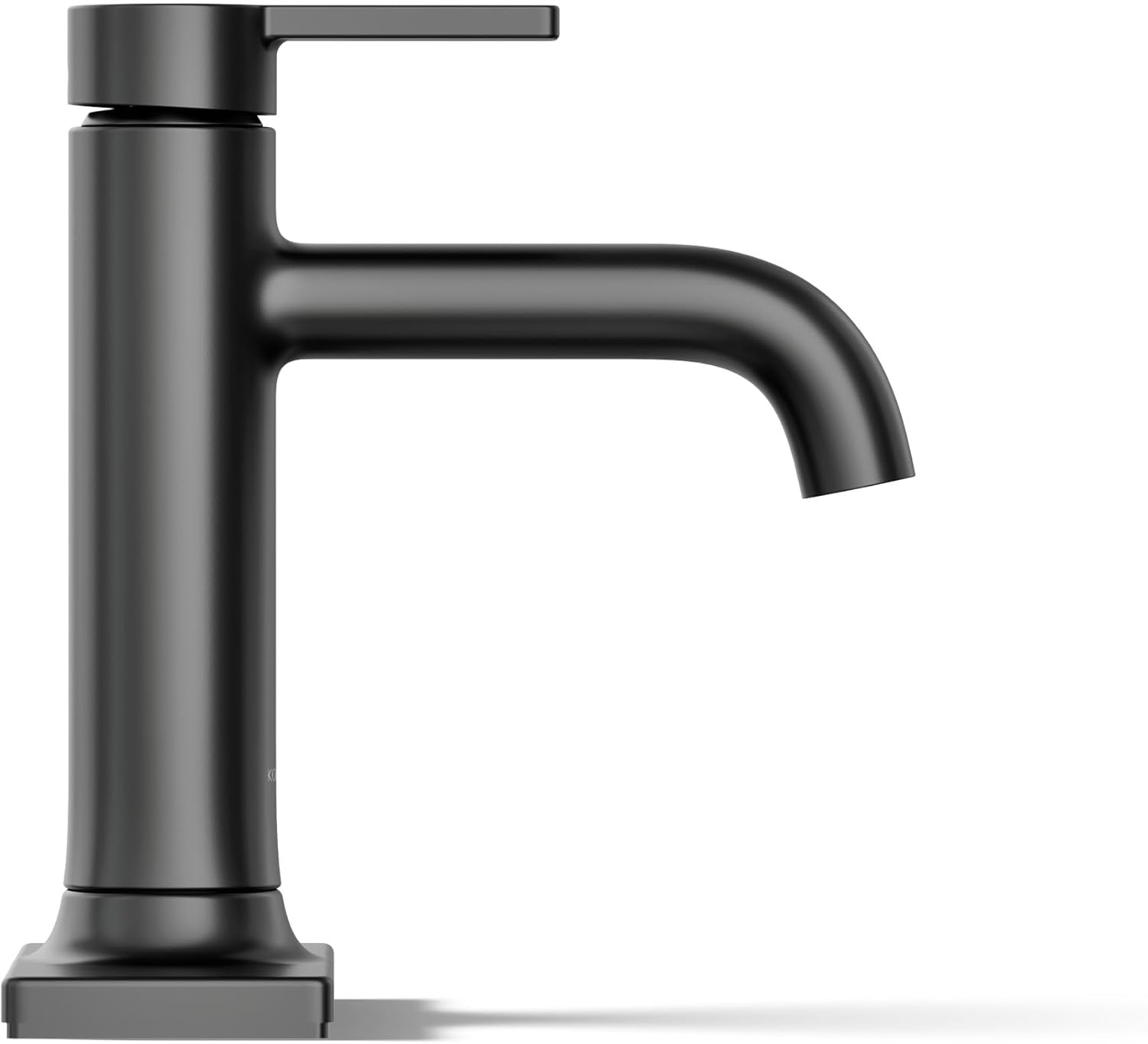 KOHLER K-28126-4-BL Single-Handle Bathroom Sink Faucet, 1-Hole, Bathroom Faucets with Clicker Drain, 1.2 GPM, Matte Black