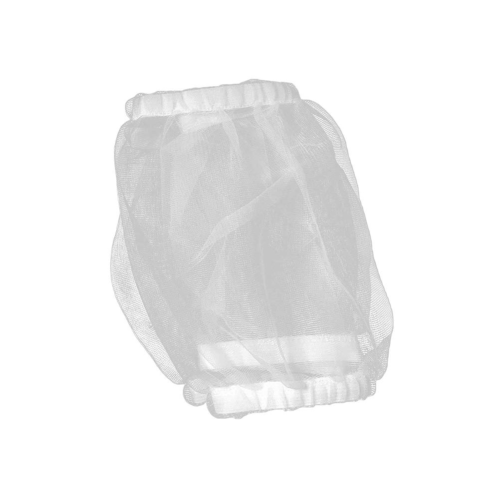 AZXAZ Mesh Bird Cage Cover Elastic Bird Cage Skirt Seed Catcher Guard Net Dustproof Shell (Large, White)