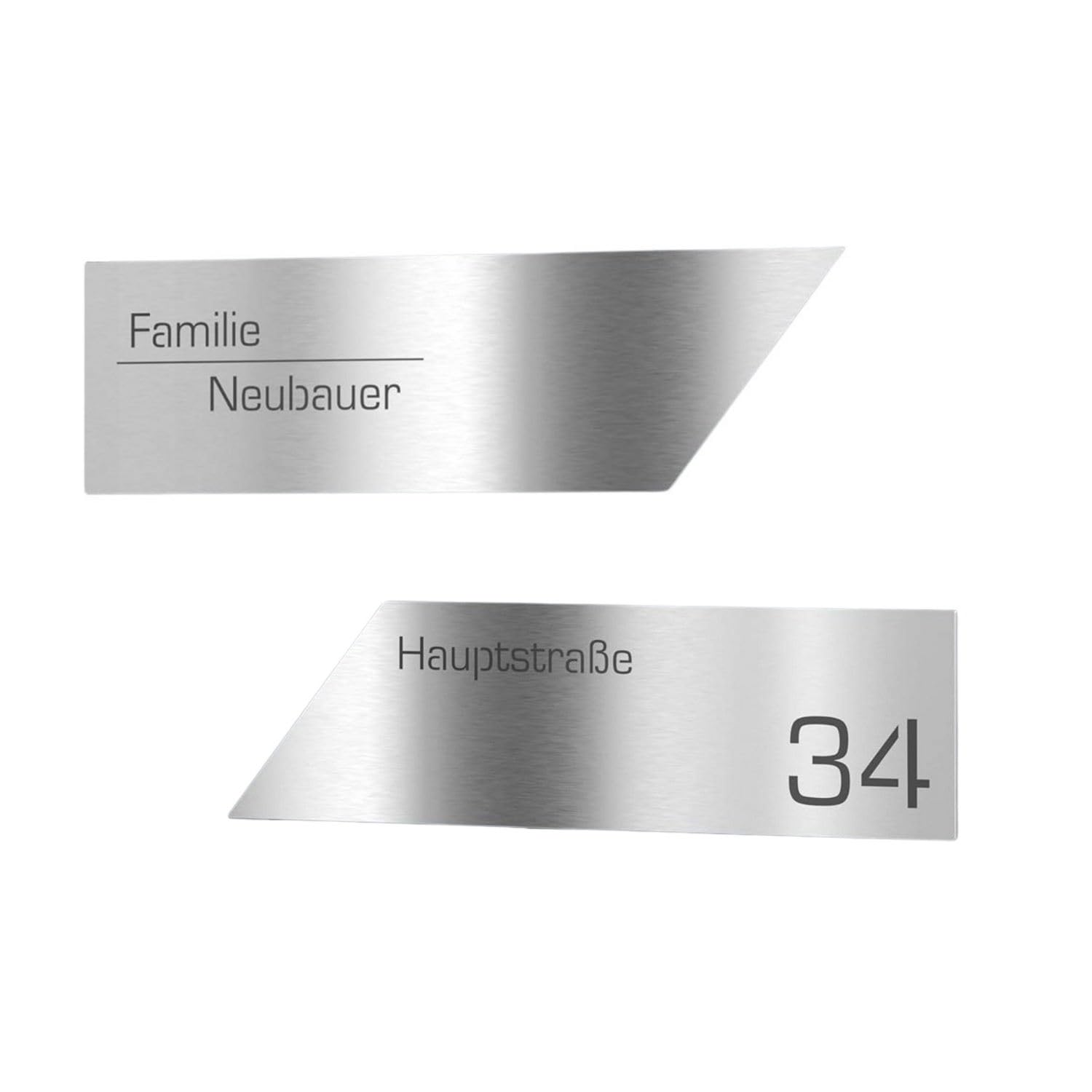 Diseño del grabador Graviers Design Placa para buzón de acero inoxidable para buzón, placa autoadhesiva para nombre + placa con número de casa, personalizada con diseño grabado láser 1