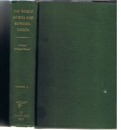World as Will and Representation, Vol. 2 B001B3O146 Book Cover