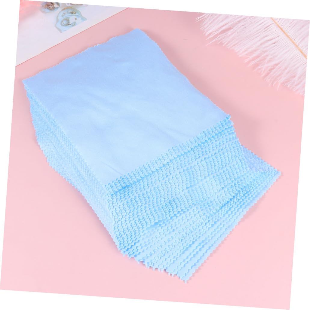 FRCOLOR 100 Stk Linsenreinigungstuch Mikrofaser-Reinigungstücher Mikrofaser Brillenputztuch Bildschirmreinigungstuch Linsenreiniger bildschirmreiniger bildschirm reiniger Blue