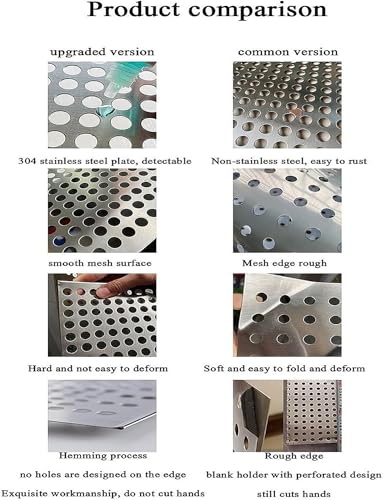 Plaque métallique industrielle en acier inoxydable durable pour protection et ventilation - 5