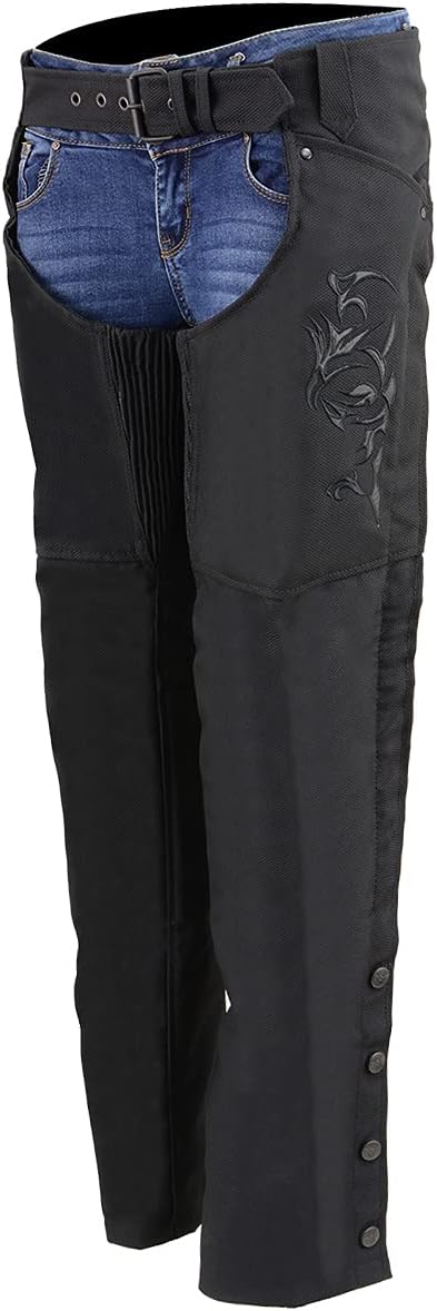 Milwaukee Leather Premium Textile Motorcycle Riding Chaps for Women Bikers - Image 7