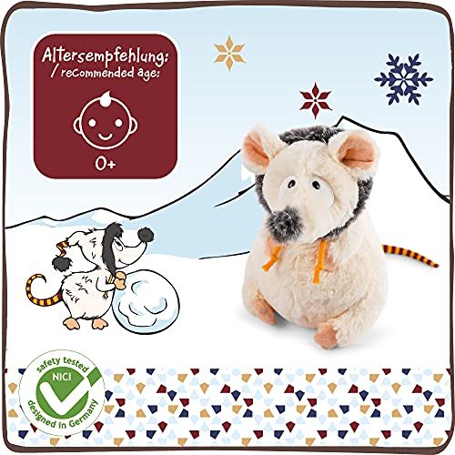 NICI 47291 Kuscheltier Maus 20cm – Maus Plüschtier für Mädchen, Jungen & Babys – Flauschiges Stofftier zum Kuscheln & Spielen – Kuscheliges Schmusetier der Winter Kollektion, beige/grau – Bild 5