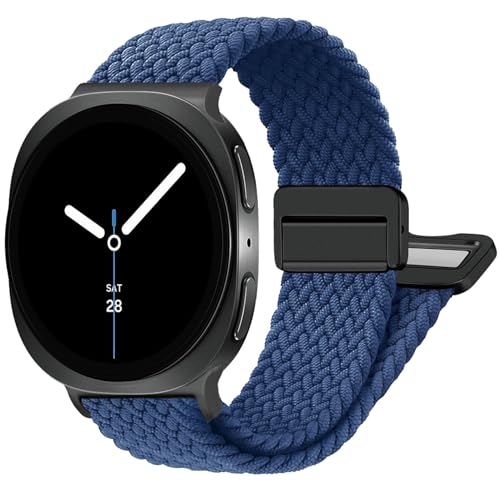 Image of BXUXOHS Magnetic Nylon Bands for Samsung Galaxy Watch 8 Band /Galaxy Watch 8 Classic,Braided Elastic Fabric No Gap Sport Strap for Galaxy Watch 8 /8 Classic 40mm 44mm 46mm men /women