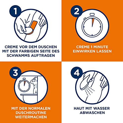 Veet Men Dusch-Haarentfernungscreme für Oberkörper & Beine - Enthaarungscreme für Männer, normale Haut - 150 ml inkl. Schwamm - Image 5